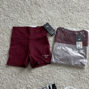 Puma Hyrox Burgundy Shorts and T